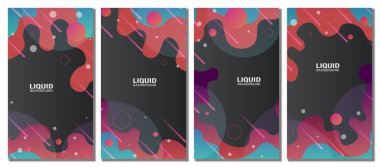 Soyut modern şablon seti arka planı. Soyut arkaplan. Vektör illüstrasyon arkaplanı.