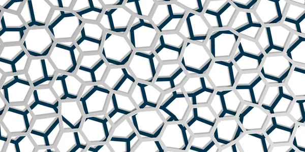 Ligne Géométrique Bleue Blanche Chevauchant Fond Couche Illustration Vectorielle — Image vectorielle