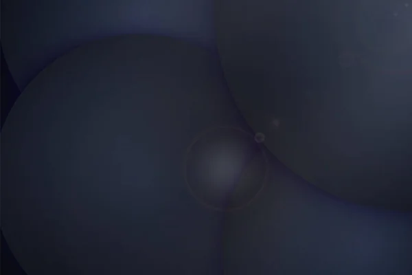Mörkblå Cirkel Som Överlappar Med Ljusbloss Vektorillustration — Stock vektor