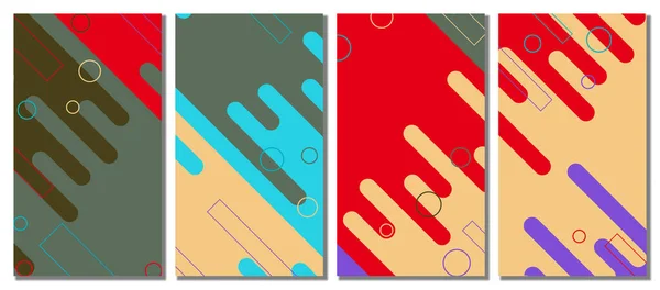 Abstract Modern Template Set Background Vector Illustration — Stock Vector