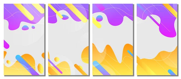 Abstract Modern Template Set Background Vector Illustration — Vector de stock