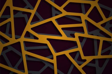 Sarı ve gri çizgiler üst üste biniyor. Vektör İllüstrasyonu.