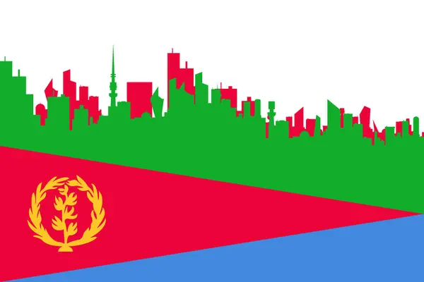 Självständighetsdagen Eritrea Bakgrund Civic Festligheter Historiska Vektorillustration — Stock vektor