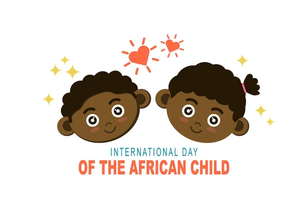 Mezinárodní Den Afrických Dětí Pozadí Children International Parents Vektorová Ilustrace — Stockový vektor