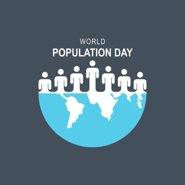 Pozadí Světového Dne Populace Awareness Environment International Vektorová Ilustrace — Stockový vektor