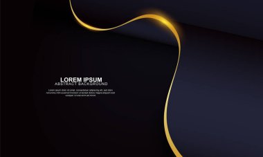 Altın çizgili siyah bir kağıt. Vektör illüstrasyonu.