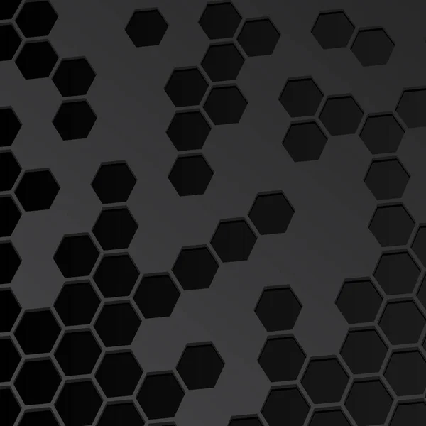Fond Hexagonal Dégradé Foncé Fond Géométrique Illustration Vectorielle — Image vectorielle