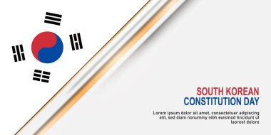 Kore Anayasa Günü geçmişi. Vektör illüstrasyonu.