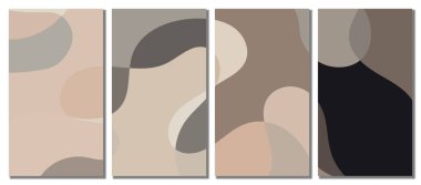 Soyut dalgalı set arka planı. Pastel renkli tasarım. Vektör illüstrasyon tasarımı.