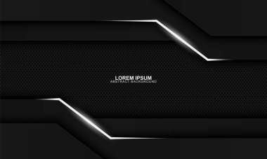 Altın çizgileri ve gölgeli arka planı olan siyah bir kağıt. Vektör illüstrasyonu.