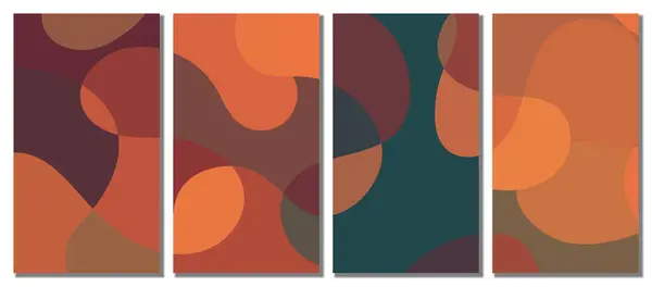 Fondo Conjunto Ondulado Abstracto Diseño Con Color Pastel Diseño Ilustración — Vector de stock
