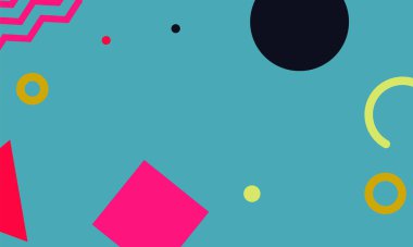 Memphis geçmişi. Soyut düz zemin. Vektör illüstrasyonu.