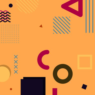 Memphis geçmişi. Soyut düz zemin. Vektör illüstrasyonu.