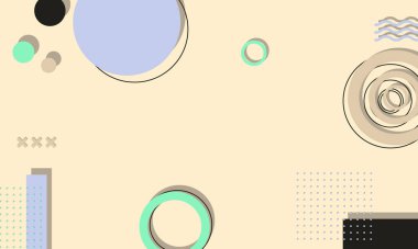 Memphis geçmişi. Soyut düz zemin. Vektör illüstrasyonu.