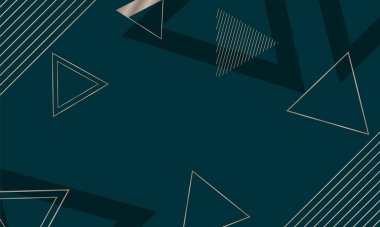 Altın geometrik üçgen arka plan. Vektör illüstrasyonu.