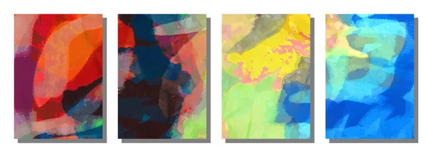 Abstrait Fond Pinceau Aquarelle Définir Fond Illustration Vectorielle — Image vectorielle