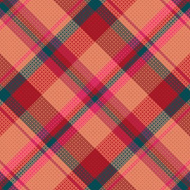 Tartan veya ekoseli retro renk deseni. Vektör illüstrasyon tasarımı.