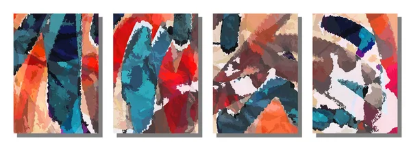 Abstrakte Aquarellpinsel Hintergrund Hintergrund Setzen Vektordesign Illustration — Stockvektor