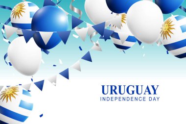 Uruguay Bağımsızlık Günü geçmişi. Vektör illüstrasyonu.