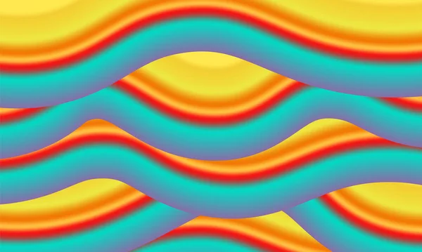 波の流動的な背景 ベクトルイラスト ランディングページの最新テンプレート — ストックベクタ