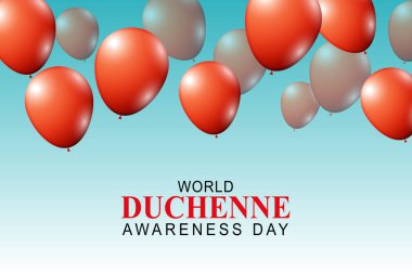 Dünya Duchenne Farkındalık Günü geçmişi. Vektör illüstrasyonu.