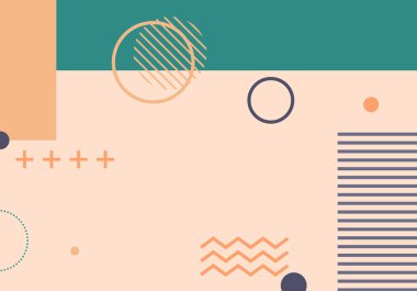 Soyut memphis geçmişi. Vektör çizimi. Soyut arkaplan.