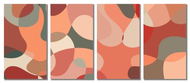 Abstract wavy set background. Abstract illustration. Vector illustration.