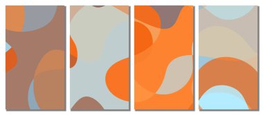 Abstract wavy set background. Abstract background. Vector illustration.