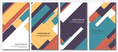 Abstract modern template set background. Vector illustration.