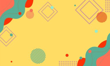 Renkli modern Memphis geçmişi. Web siteniz için basit modern tasarım.