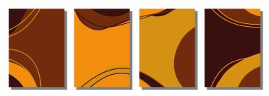 Minimalist abstract hand drawn set background. Vector illustration.