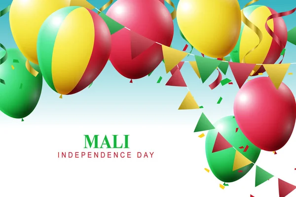 Hintergrund Des Malischen Unabhängigkeitstages Historische Bürgerfeste Vektorillustration — Stockvektor