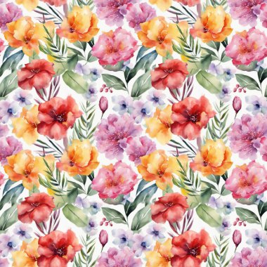 Çiçek şeklindeki suluboya pürüzsüz desen. Paketler için..