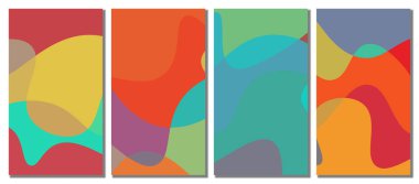 Abstract wavy set background. Abstract background. Vector illustration.