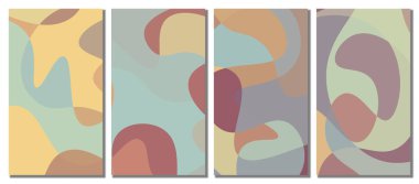 Soyut dalgalı set arka planı. Soyut arkaplan. Soyut dalgalı set arka planı. Vektör illüstrasyonu.