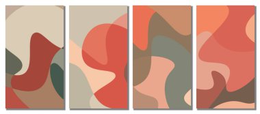 Abstract modern template set background. Vector illustration.
