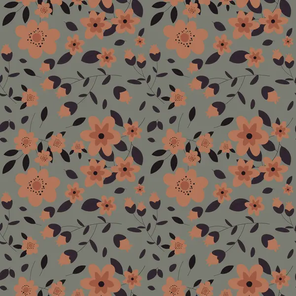 Floral Pattern Seamless Style Vector Illustration — Stock Vector