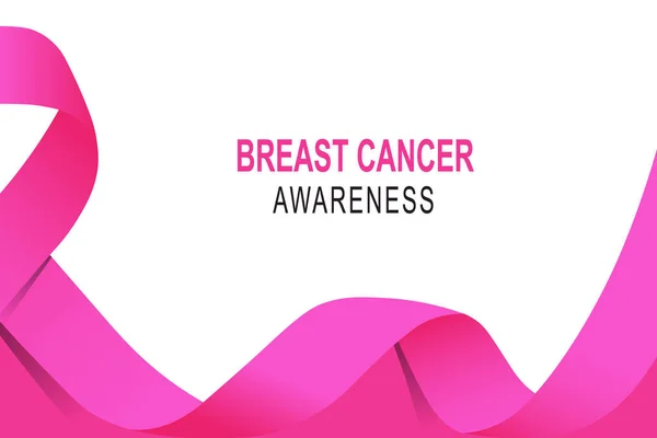 Bakgrund Bröstcancer Medvetenhet Hälsa Vektorillustration — Stock vektor