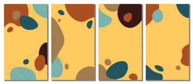 Minimalist abstract hand drawn set background. Vector illustration.