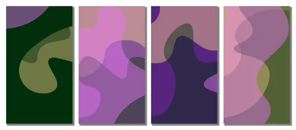 Abstract Wavy Set Background Vector Illustration — Stok Vektör