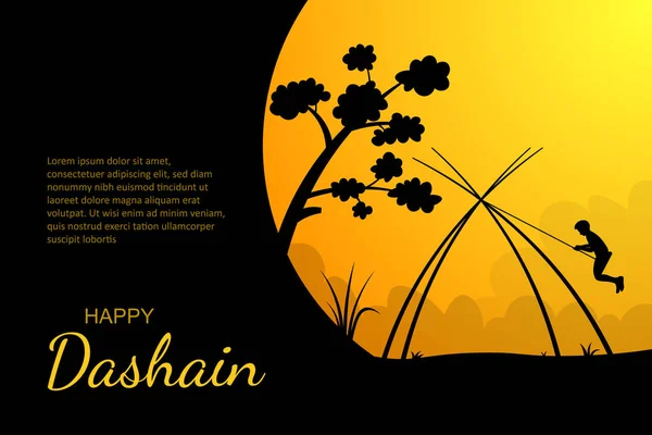 Joyeux Fond Dashain Fêtes Hindoues Illustration Vectorielle Illustration De Stock