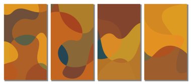 Abstract wavy set background. Abstract illustration. Vector illustration.