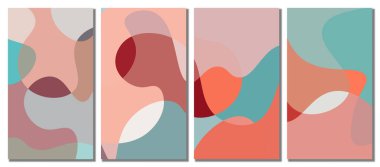 Abstract wavy set background. Abstract illustration. Vector illustration.