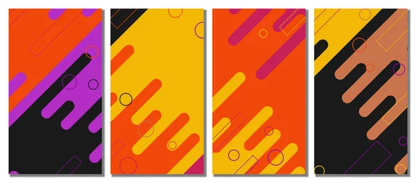Abstract Modern Template Set Background Vector Illustration — Image vectorielle
