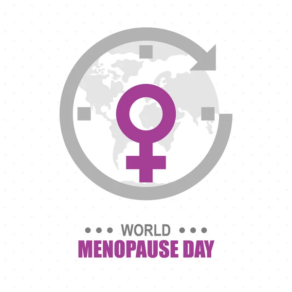 Dünya Menopoz Günü Geçmişi Sağlık Kadınları Vektör Illüstrasyonu Vektör Grafikler