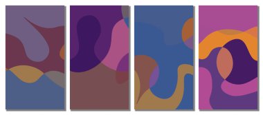 Abstract wavy set background. Abstract background. Vector illustration.