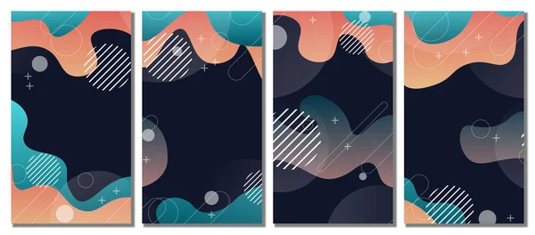 Abstract Modern Template Set Background Vector Illustration — Stock Vector