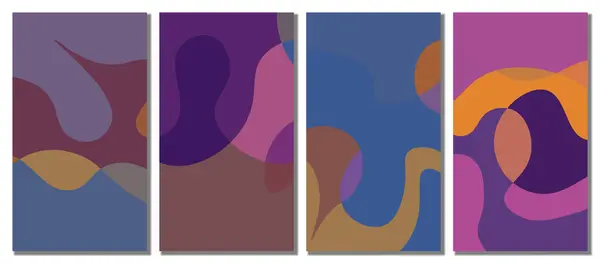 Abstract Wavy Set Background Abstract Background Vector Illustration — Stok Vektör