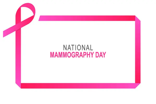 Krajowy Dzień Mammografii Świadomość Zdrowotna Ilustracja Wektora Wektory Stockowe bez tantiem