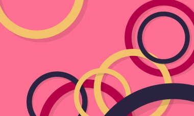 Geometrik soyut halkalar. Duvar kağıdı için tasarım.